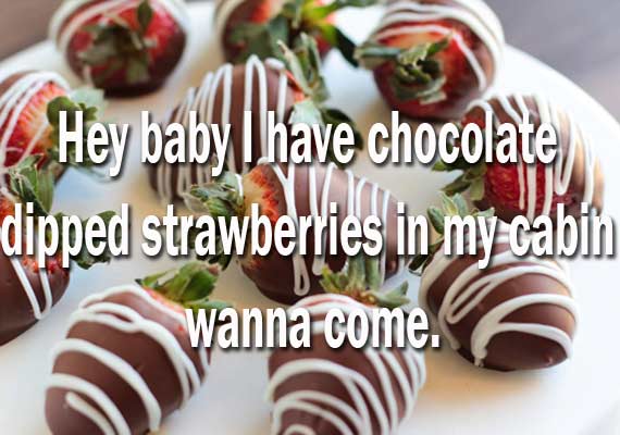 strawberries pickup line on cruise